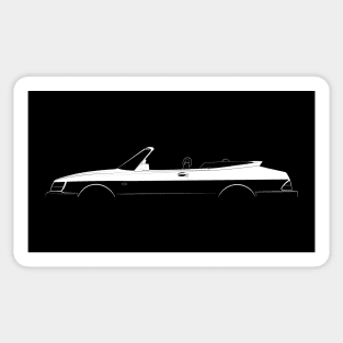 Saab 900 Turbo Cabriolet Silhouette Sticker